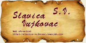 Slavica Vujkovac vizit kartica